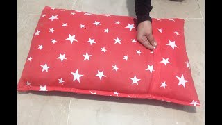 How to sew a pillow CaseEasy Pillow Cover DesignSimple pillow Cover [upl. by Robinet]