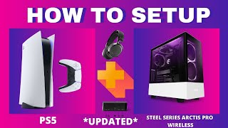 HOW TO LISTEN TO PS5 AND PC AUDIO AT THE SAME TIME Steel Series Arctis Pro Wireless PS5 SETUP NEW [upl. by Meghann]