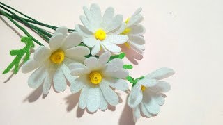 Como hacer flores de tela Daisy Super faciles y rapidas  DIY Manualidades 71 [upl. by Ashwin289]