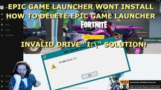 How To Delete Epic Games Launcher  Epic Game Launcher Wont Install  Invalid Drive Fix  Uninstall [upl. by Gigi389]