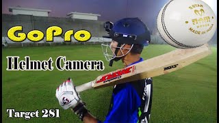 Batsman Helmet Camera POV  Night Match Target 281 runs  Academy Cricket Match [upl. by Spalla511]