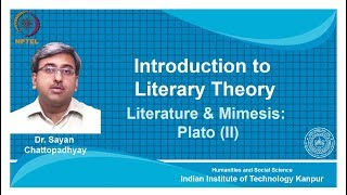 noc18hs31Lecture 03Literature and Mimesis PlatoII [upl. by Eduard]