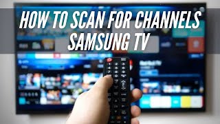 How To Scan for Channels on Samsung TV [upl. by Pollux]