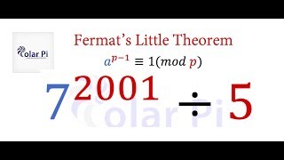 Applying Fermats Little Theorem ie Example [upl. by Sheelah]