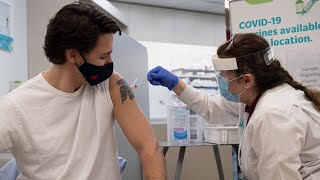 PM Justin Trudeau receives the AstraZeneca vaccine [upl. by Pennebaker598]