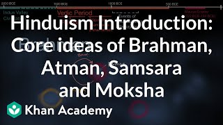 Hinduism Introduction Core ideas of Brahman Atman Samsara and Moksha  History  Khan Academy [upl. by Irianat]