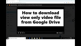 How to download view only video file from Google Drive 2019 Tutorial The Most Easy Way [upl. by Powder395]