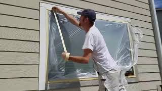 House Painting How to Mask Windows Like a Pro [upl. by Gersham]