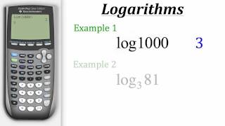 TI Calculator Tutorial Logarithms [upl. by Frissell]