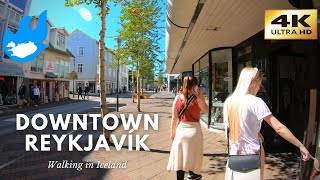 Iceland Walking Tour  Downtown Reykjavík 4K [upl. by Sung393]