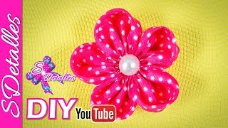 Flores de Tela  CUALQUIER TELA  Video 153  SDetalles  DIY [upl. by Creedon666]