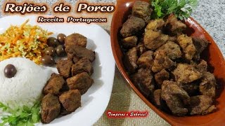 ROJÕES DE PORCO receita tradicional Portuguesa [upl. by Seiber675]