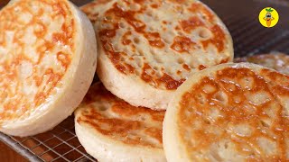 Traditional Homemade British Crumpet Recipe [upl. by Llerret]