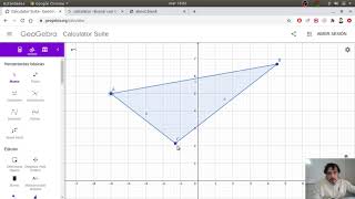 Dibujar Triangulos Medir Angulos y lados en geogebra [upl. by Nylime]