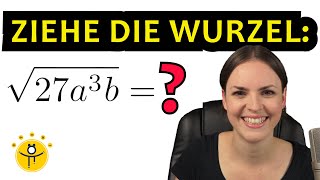 Teilweise WURZELZIEHEN mit Variablen – Radizieren Beispiele [upl. by Couq]