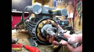 How to remove amp replace bearings in a electric motor [upl. by Eupheemia]