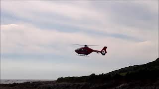 Helicopter Rescue Wembury Beach [upl. by Etnuhs]