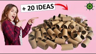 DE 20 MANUALIDADES GENIALES CON ROLLOS DE PAPEL HIGIÉNICO RECICLAJE [upl. by Housen554]