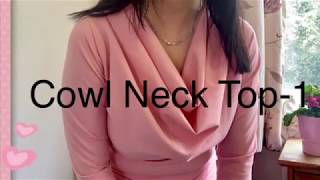 How to CutampStitch Cowl Neck TopPart 1 [upl. by Dragone]