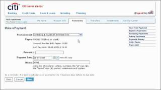 Citi QuickTake Demo How to Make a OneTime Payment using Citibank Online [upl. by Ramoh]