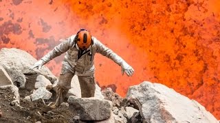 Spectacular new video of Benbow lava lake eruptions Ambrym Vanuatu [upl. by Carrnan273]