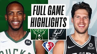 BUCKS at SPURS  FULL GAME HIGHLIGHTS  October 23 2021 [upl. by Pitzer]