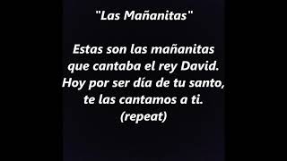 Las Mananitas Birthday Karaoke Instrumental Backing Track Lyrics Words text Mexican Sing Along Song [upl. by Harshman]