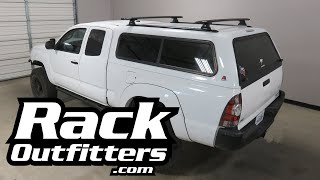 RhinoRack Tracks RTL600 Quick Mount Vortex Roof Rack on Leer Shell on Toyota Tacoma [upl. by Alverta]