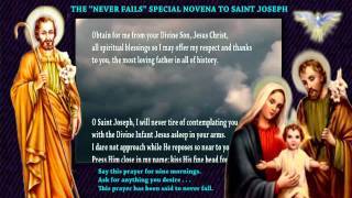 THE quotNEVER FAILSquot SPECIAL NOVENA TO SAINT JOSEPH [upl. by Ahsiemal]