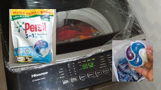 HOW TO USE A PERSIL LAUNDRY 3 IN 1 CAPSULE IN A HISENSE AUTOMATIC 8KG TOP LOADER WASHING MACHINE [upl. by Annoved]