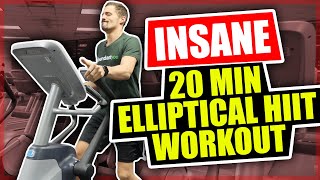 NEW Insane 20 Minute Elliptical Workout  HIIT Workout [upl. by Cheyney998]