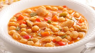 Garbanzos con Pollo  Receta muy fácil y deliciosa [upl. by Akihsay660]