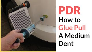 How To Glue Pull Medium Dent Damage  Paintless Dent Removal Tutorial [upl. by Anerak]