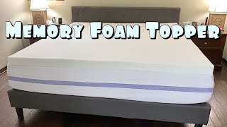 Serta ThermaGel 3in Memory Foam Mattress Topper Review [upl. by Assili]