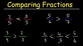 Comparing Fractions With Different Denominators [upl. by Arrehs]