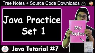 Java Tutorial Chapter 1 Practice Set  Java Practice Problems With Solution [upl. by Armillda]