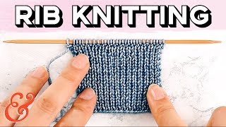 Rib Stitch for Beginners 1x1 and 2x2 Rib [upl. by Bogoch]