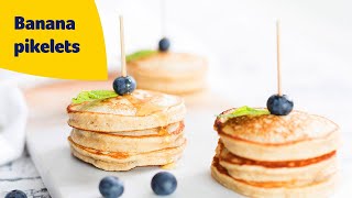 Fluffy Banana Pikelets  Healthy Lunch Box [upl. by Jacoby]