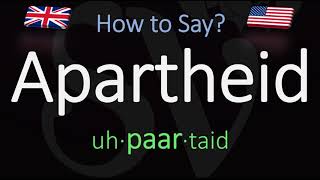 How to Pronounce Apartheid CORRECTLY Meaning amp Pronunciation [upl. by Atnahs]