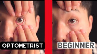 HOW TO put contacts in and out easy version  Optometrist Tutorial [upl. by Nogas]