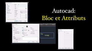 Autocad  Bloc et Attributs [upl. by Greenstein279]