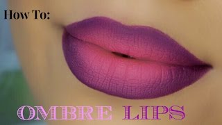 FUN amp EASY  OMBRE LIP TUTORIAL [upl. by Eahsal907]