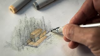 Sketch like an Architect Techniques  Tips from a Real Project [upl. by Diehl569]