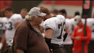 Hard Knocks Bob Wylie Browns Offensive Line Coach [upl. by Acinej491]