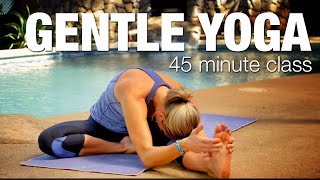 Gentle 45 Minute Tropical Yoga Class  Five Parks Yoga [upl. by Yatnwahs105]