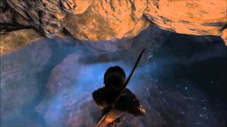 Rise of Tomb Raider Swim Through Water in Abandoned Mine [upl. by Yelyr]