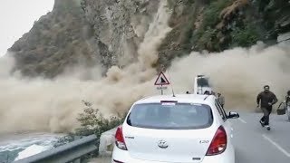 7 Deadliest Landslides Caught On Camera in Himachal India 2018 [upl. by Annaoj]