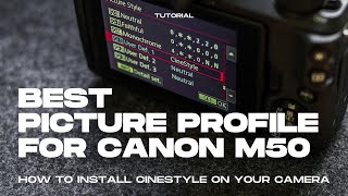 Best Canon M50 Flat Picture Profile  How to install Cinestyle [upl. by Thagard]