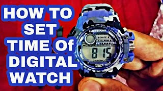 HOW TO SET TIME OF ANY DIGITAL WATCH [upl. by Moneta831]