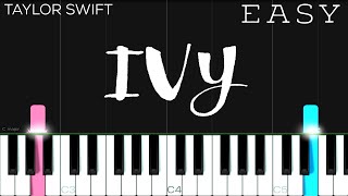 Taylor Swift  ivy  EASY Piano Tutorial [upl. by Gniy505]